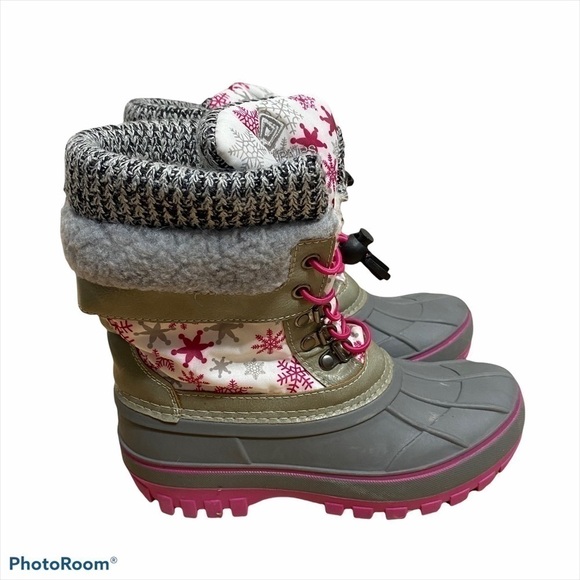 Winter Boots Girls Thinsulate Insulated Sz 2 Snow - Picture 1 of 8